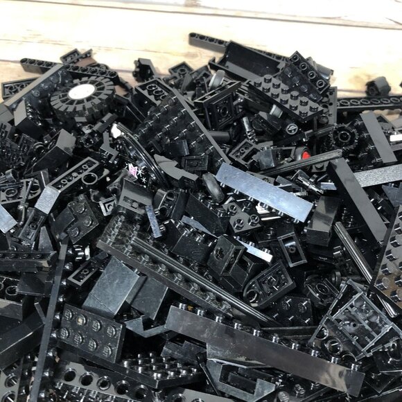 LEGO BLACK 2.49lbs Building Brick Pieces Blocks Parts Castle Star Wars City Bulk - Picture 6 of 11